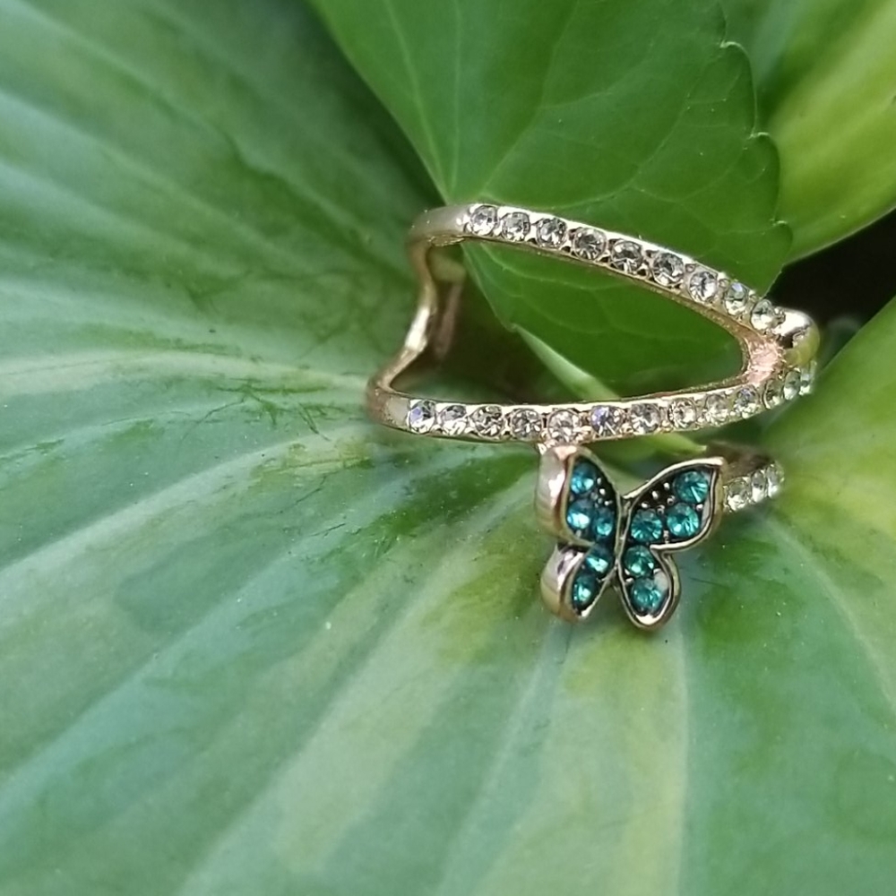 Blue butterfly ring - Picture 6 of 6